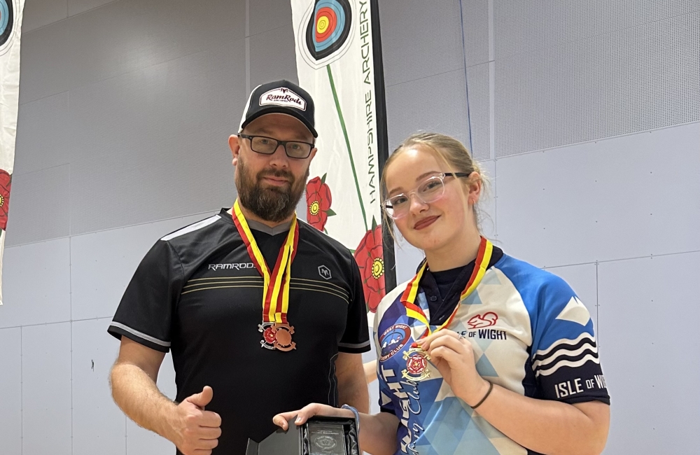 Summer with her medal