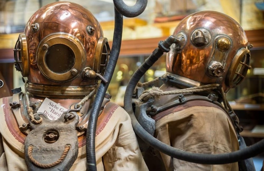 vintage diving helmets