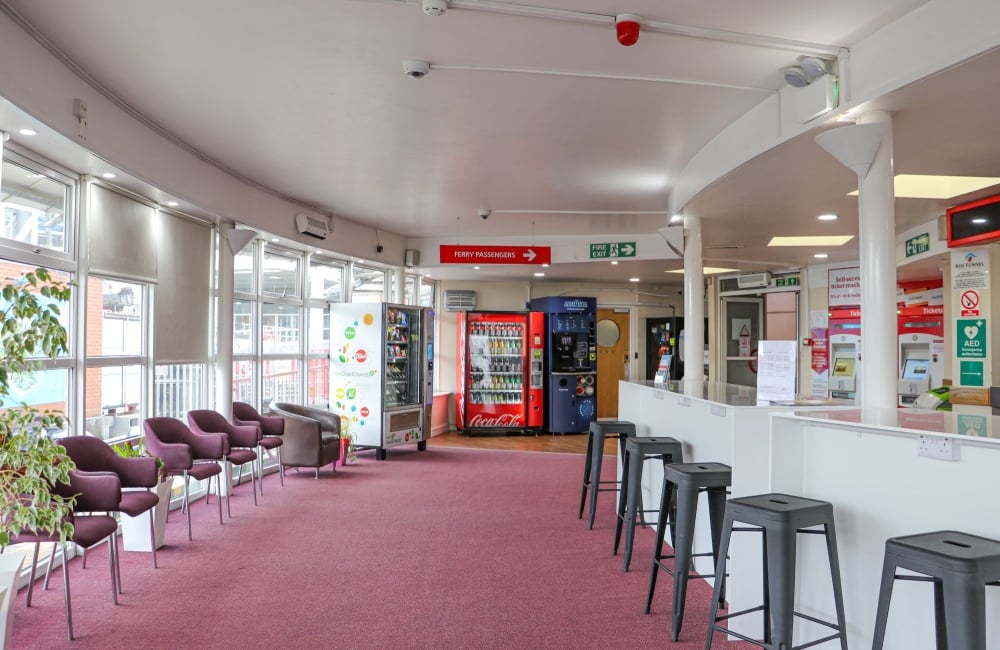 the inside of east cowes terminal